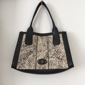 Fossil Vintage Reissue Leather/Calf Hair Tote